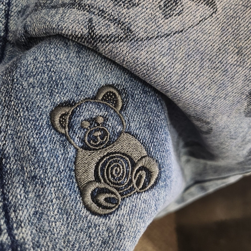 BDG Graffiti high rise straight leg cowboy jeans embroidered kidcore 90s art 31 - Picture 5 of 8